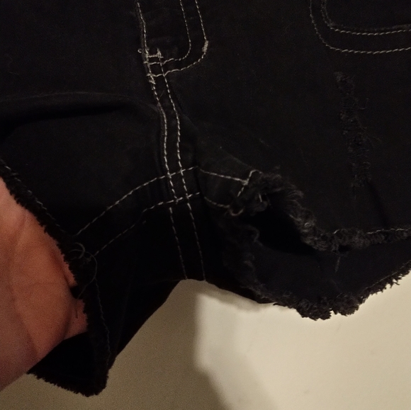 Reign by Deb Black Denim Shorts Sz 5 - Picture 5 of 7